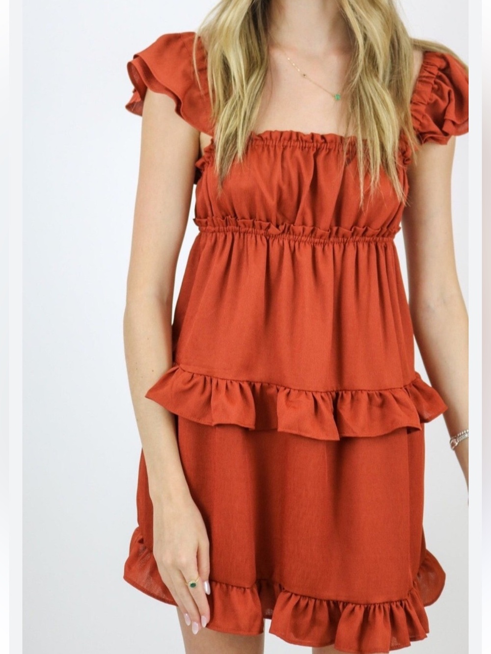 WeWoreWhat Flirty Ruffle Babydoll
Dress